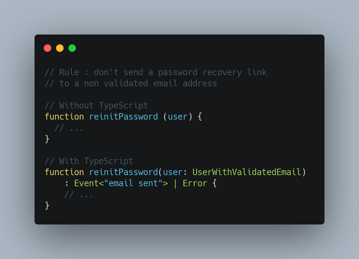 Le typage, pourquoi faire ?